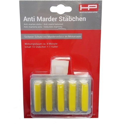 HP Autozubehör Anti Marder Stäbchen, 10Stück + Halter 1x10217HP