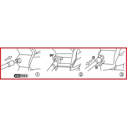 Lösezange, Türgriff-/Fensterkurbelsicherung KS TOOLS 150.1628 für