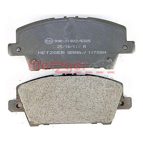 Bremsbelagsatz, Scheibenbremse METZGER 1170384 für HONDA, Vorderachse