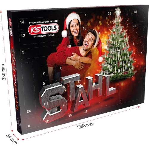 KS Tools 999.4444 Adventskalender, Steckschlüssel-Satz 131-tlg