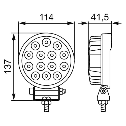 Arbeitsscheinwerfer HELLA 1G1 357 105-022