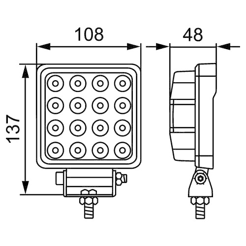 Arbeitsscheinwerfer HELLA 1GA 357 106-022