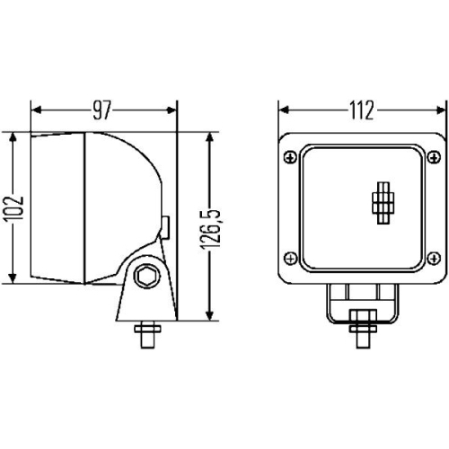 Arbeitsscheinwerfer HELLA 1GA 007 506-001 für DAF IKARUS KÄSSBOHRER SCANIA VOLVO