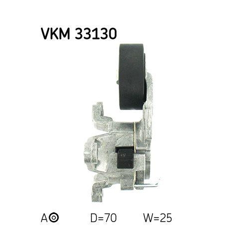 Spannrolle, Keilrippenriemen SKF VKM 33130 für CITROËN PEUGEOT, links, mitte