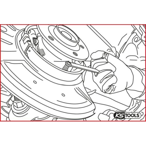 Montagewerkzeug, Bremsbacken-Feder KS TOOLS 150.2299 für