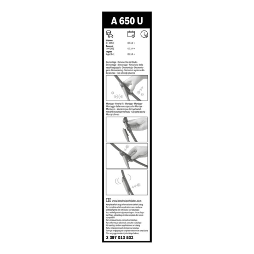 Bosch Wischblatt A650U 3 397 013 532 Wischerblatt