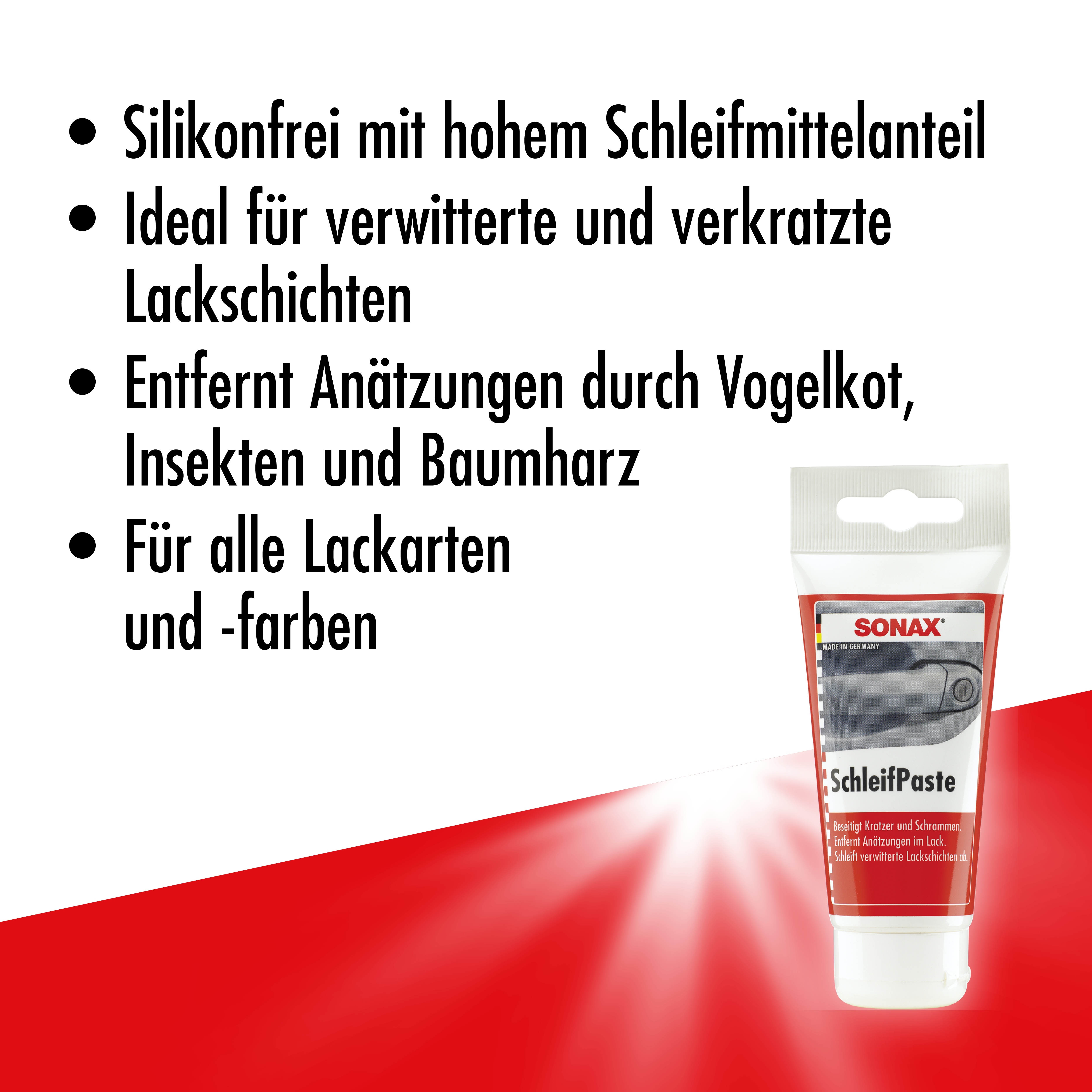 SONAX 2X 03201000 Schleifpaste Silikonfrei Schleifpolitur 1x75ml