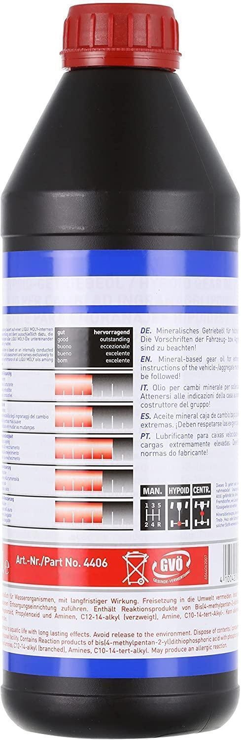 Liqui Moly 1x LM4406 1l Hypoid-Getriebeöl (GL5) SAE 80W-90