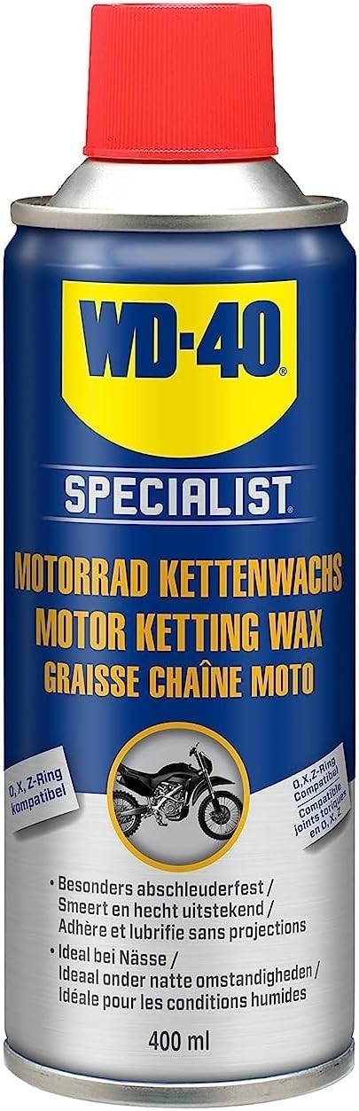 WD-40 Specialist Motorrad Kettenwachs pflege Schmiermittel 2x400ml Wachs