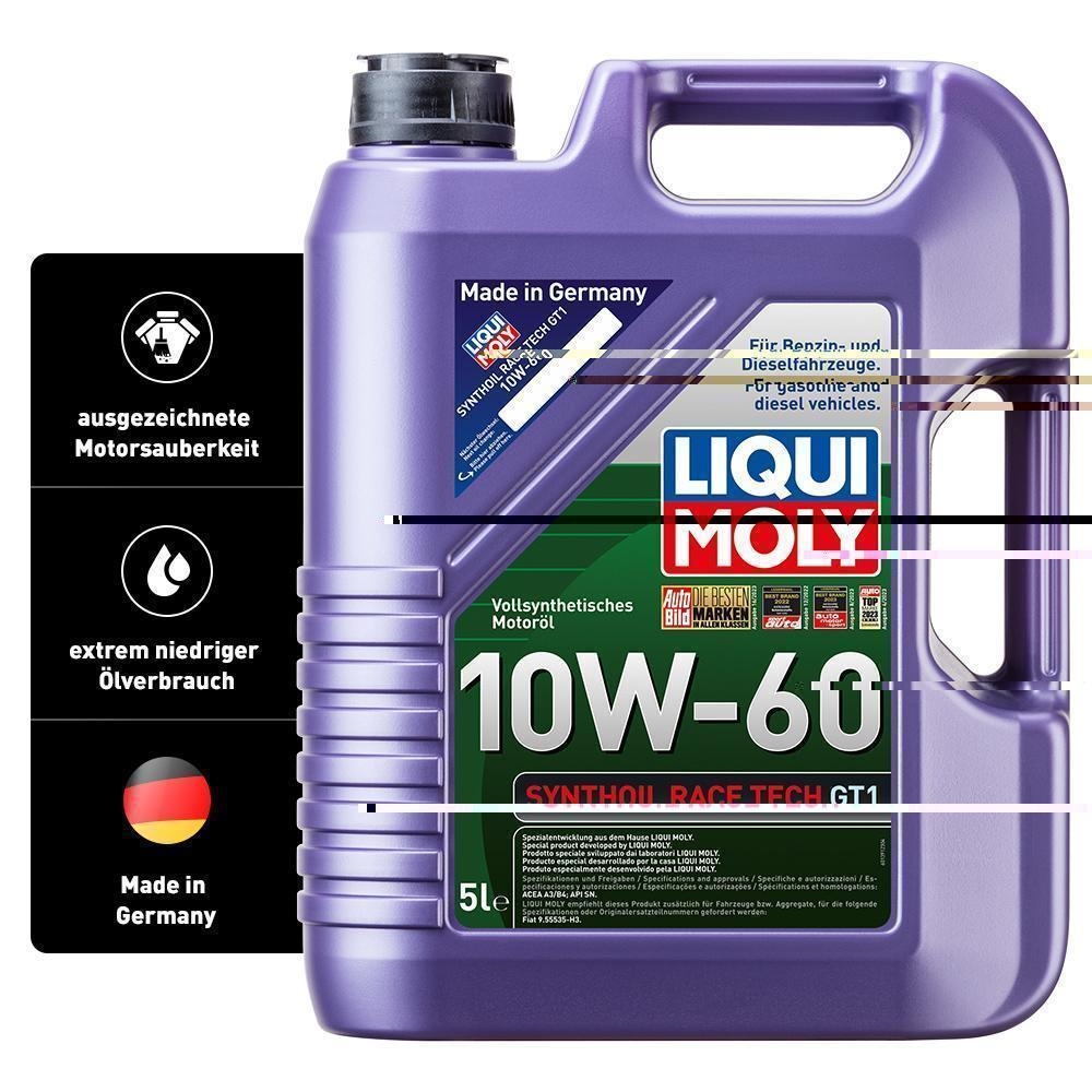 Liqui Moly 1x LM13891 5l synthetisches Motoröl Synthoil Race Tech GT1 10W-60