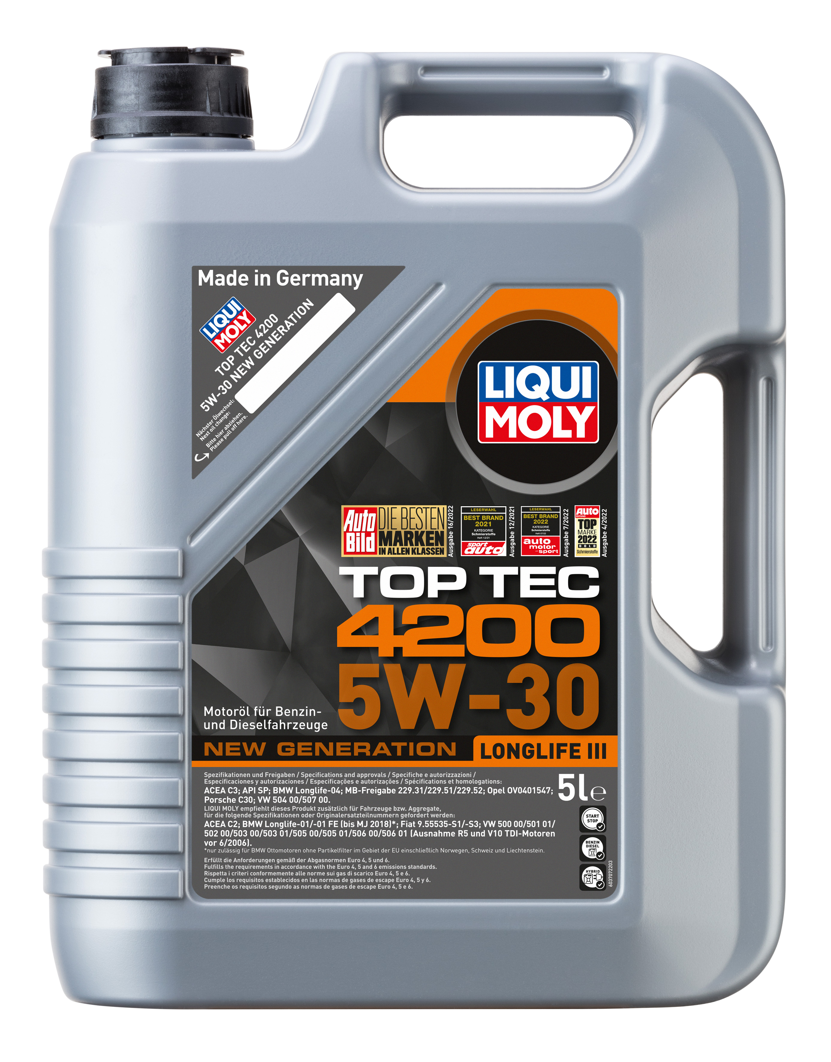 Liqui Moly 1x LM49106 6l Top Tec 4200 5 W-30 - 5l+1L (3707+3706)